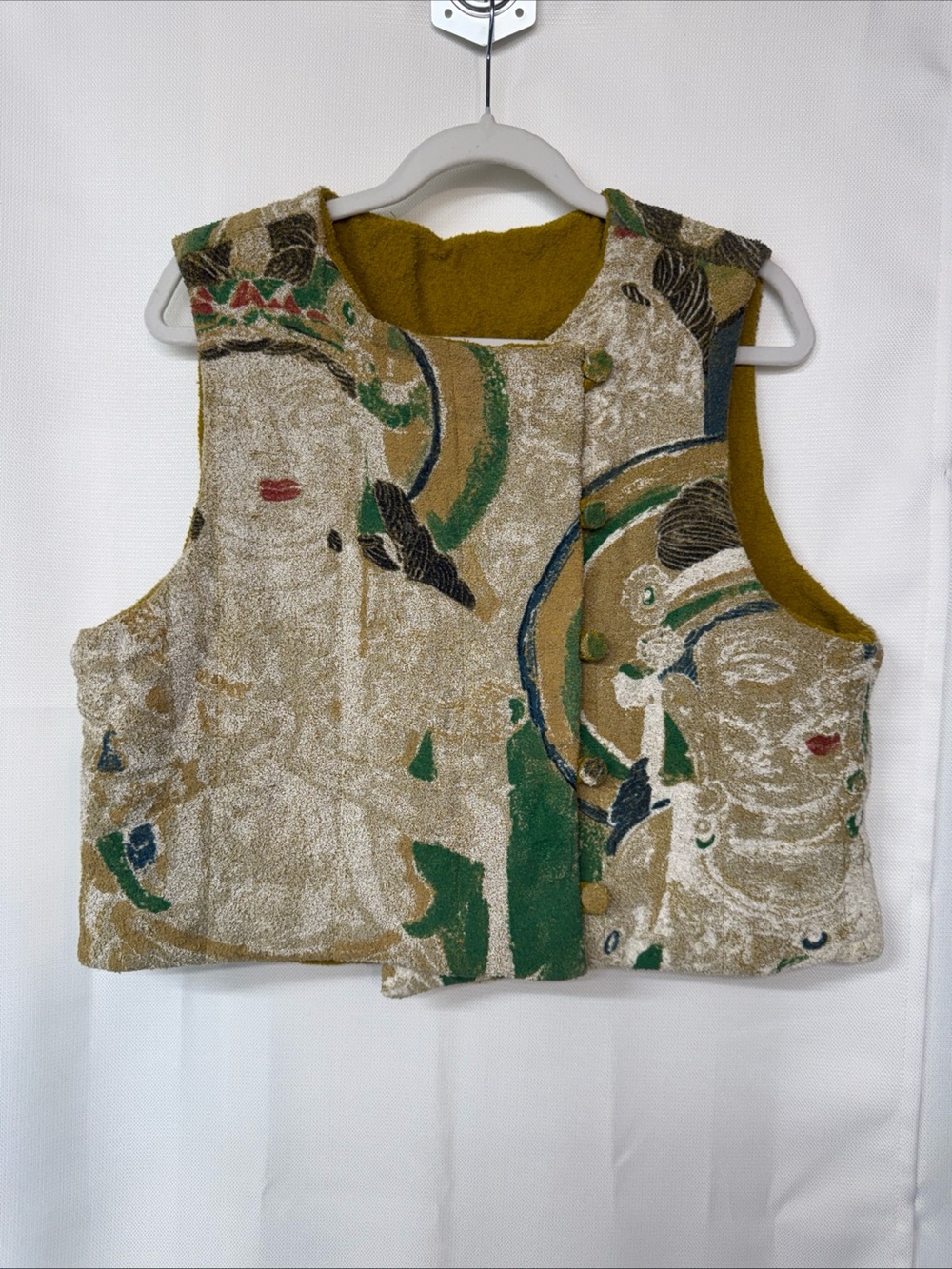 CONP Citizen Of No Place Unisex Sz L Mural Painted Waistcoat Vest Art To Wear - Picture 4 of 16